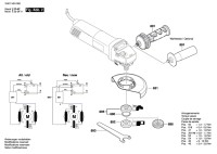 Bosch 3 601 H24 000 Gws 14-125 Ci Angle Grinder 230 V / Eu Spare Parts